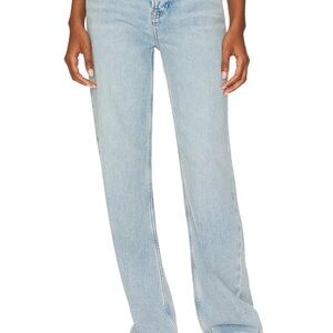 GRLFRND Light Blue Straight Leg Jeans
Jordan lowrise frayed waist bf jeans